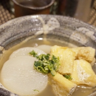 【新潟食材】大根と栃尾揚げの蟹出汁おでん